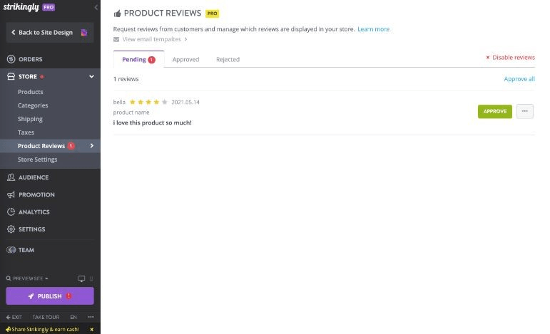 啟用產品評論 啟用產品評論